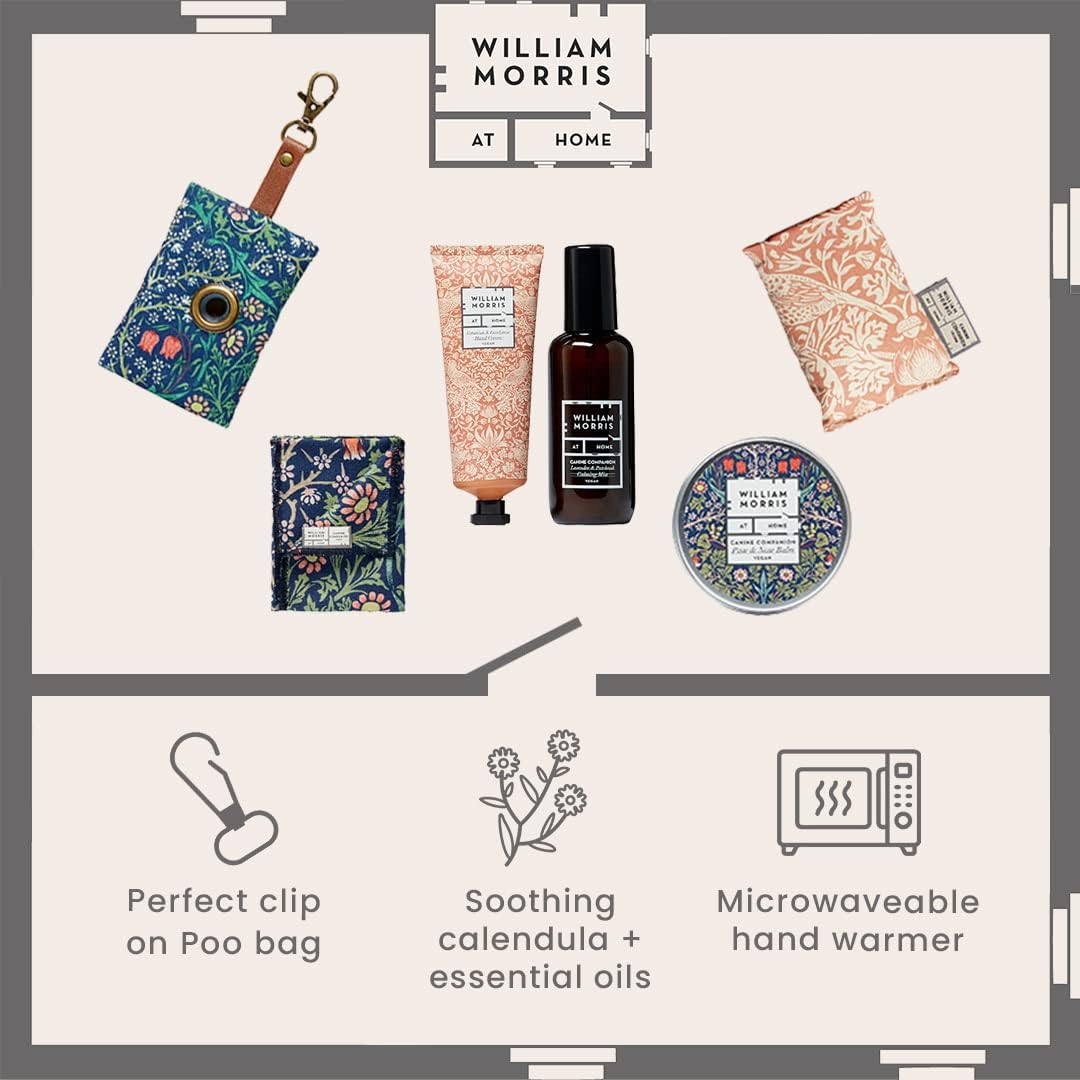 William Morris Hand Cream 100ml, Hand Warmer, Poo Bag, Paw Cloth, Paw Balm 45g, Calming Mist 150ml, Fragrance Free, Shea Butter, Gift For Dog lovers, Travel Size, Vegan and Cruelty Free : Amazon.co.uk: Beauty