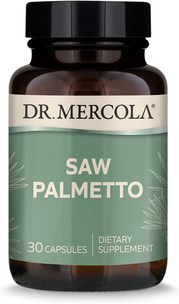 Dr. Mercola Saw Palmetto, 30 Servings (30 Capsules), Dietary Supplement, Supports Normal Detoxification Processes, Non-Gmo