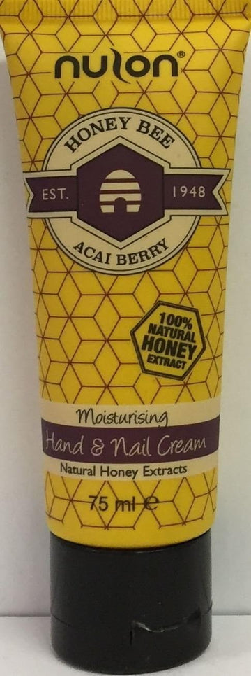 Three Packs Of Nulon Honey Bee Acai Berry Moisturising Hand & Nail Cream 75Ml