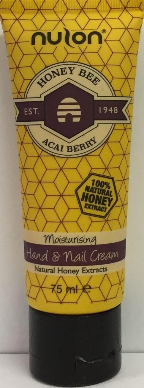 Three Packs Of Nulon Honey Bee Acai Berry Moisturising Hand & Nail Cream 75Ml