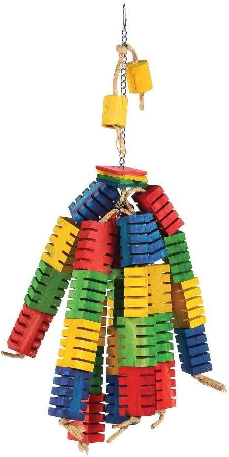 The Bird House Groovy Colour Blocks Bird Toy, Large :Toys & Games