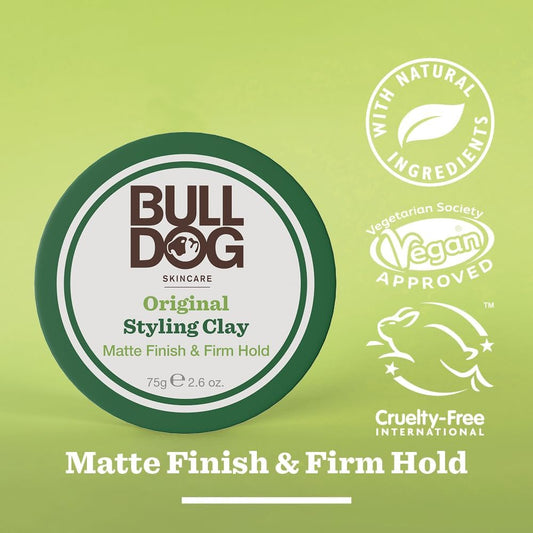 Bulldog Skincare - Original Hair Styling Clay For Men | Matte Finish And Firm Hold | 75 G