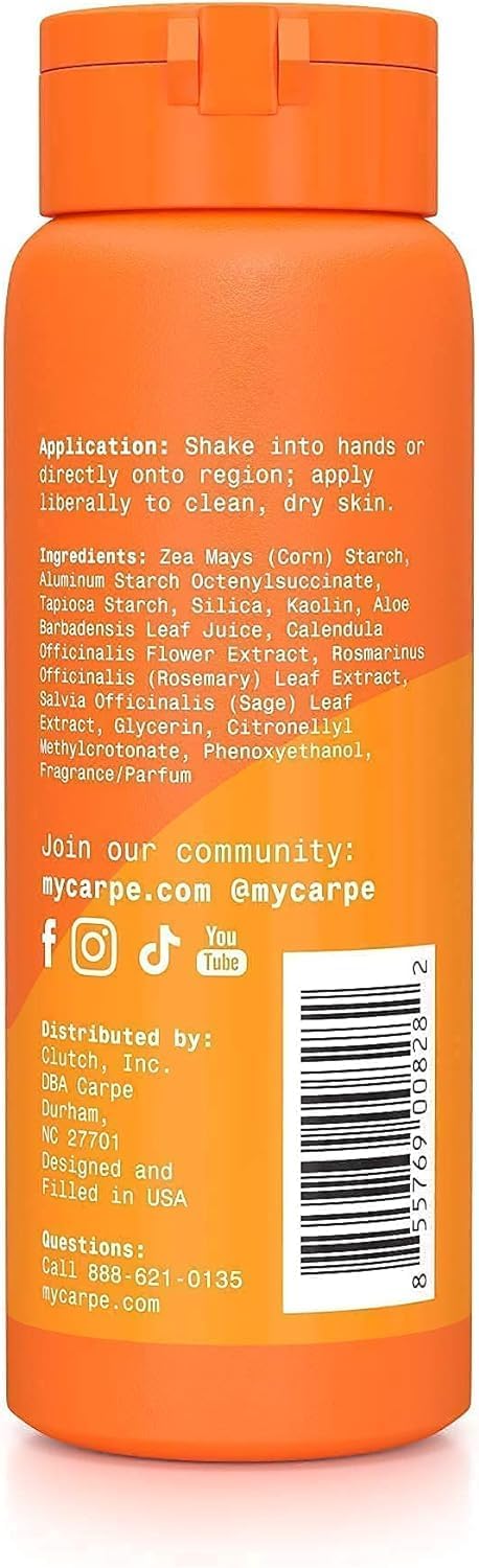 Carpe No-Sweat Groin Powder (For Women) - Designed For Maximum Sweat Absorption - Mess And Friction Free, Stop Chafing - Talc Free Powder WomenāS Groin Powder (Pack Of 3)