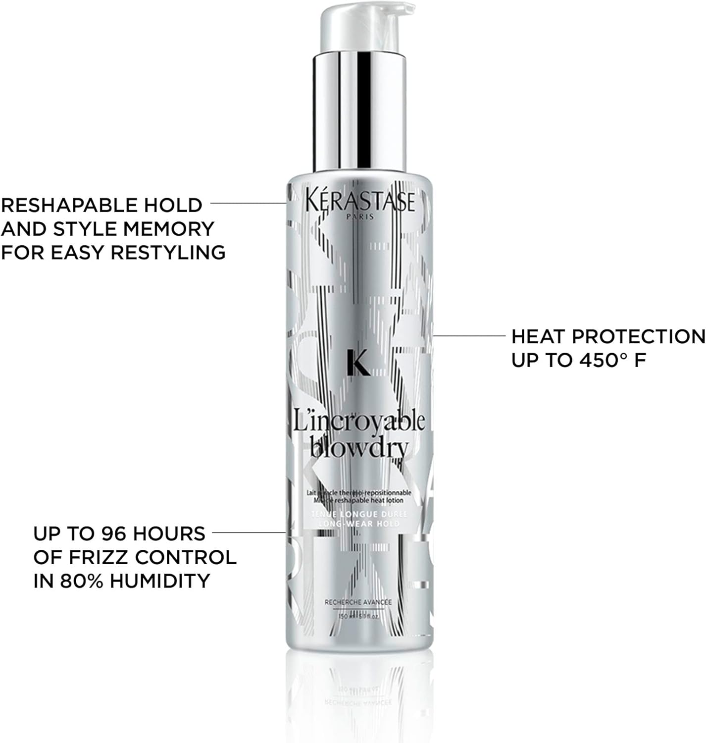 Kérastase Coiffage Couture, Protective & Styling Heat Lotion, SRS Technology with Micro-Beeswax, Reshapable & Longwear Hold for All Hair Types, Long-Lasting Anti-Frizz, L'Incroyable Blow-dry, 150ml : Amazon.co.uk: Beauty