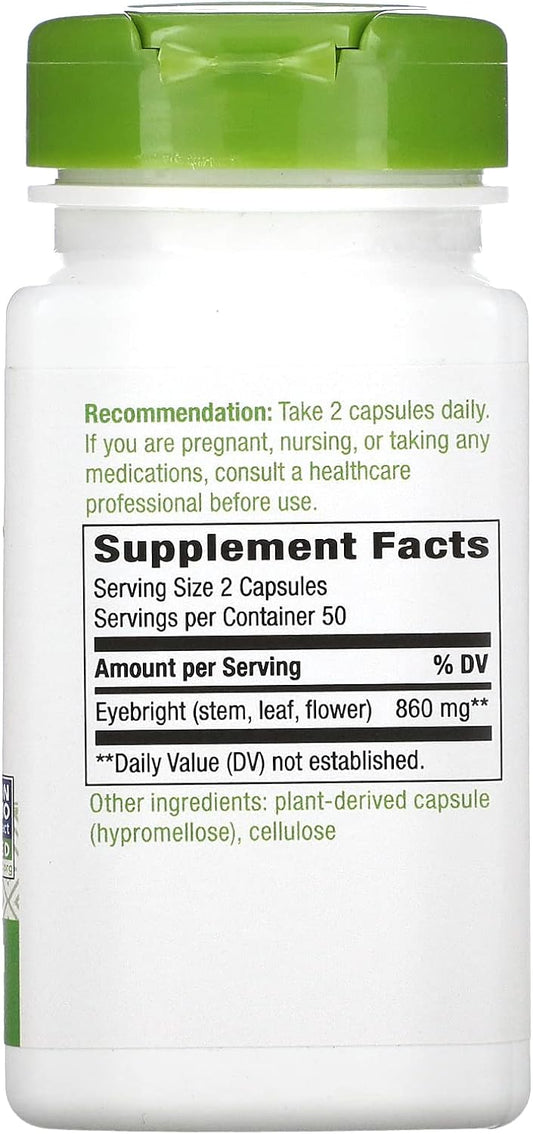 Nature's Way Eyebright Herb, 860 mg per Serving, 100 VCaps