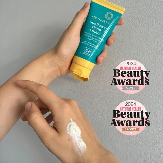My Trusty Sunflower Hand Cream, Suitable For Dry Skin And Skin Prone To Eczema, Vegan Friendly With Natural Ingredients, Bergamot Orange And Neroli Scent, 100Ml