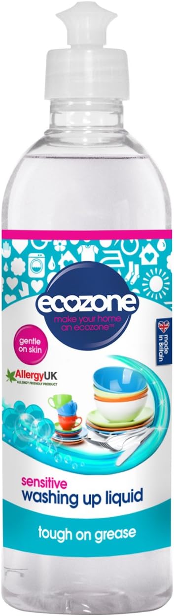 Ecozone Sensitive Washing Up Liquid 500Ml (Pack Of 3)
