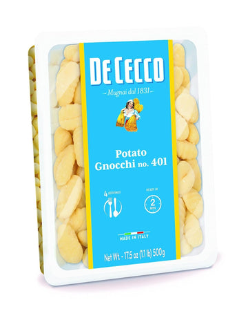 De Cecco Pasta, Potato Gnocchi No.401, 17.6 Oz - Made In Italy, High In Protein & Iron, Bronze Die
