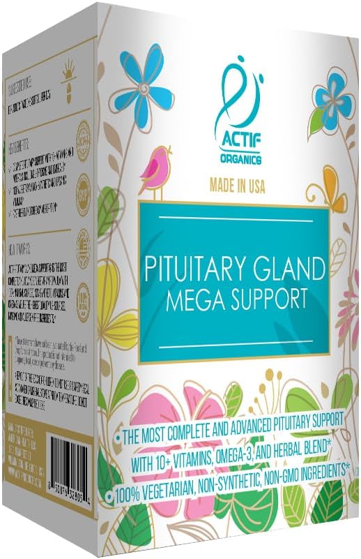 Actif Pituitary Mega Support With 10+ Advanced Factors - Non-Gmo, Fast-Acting, Made In Usa, 90 Count