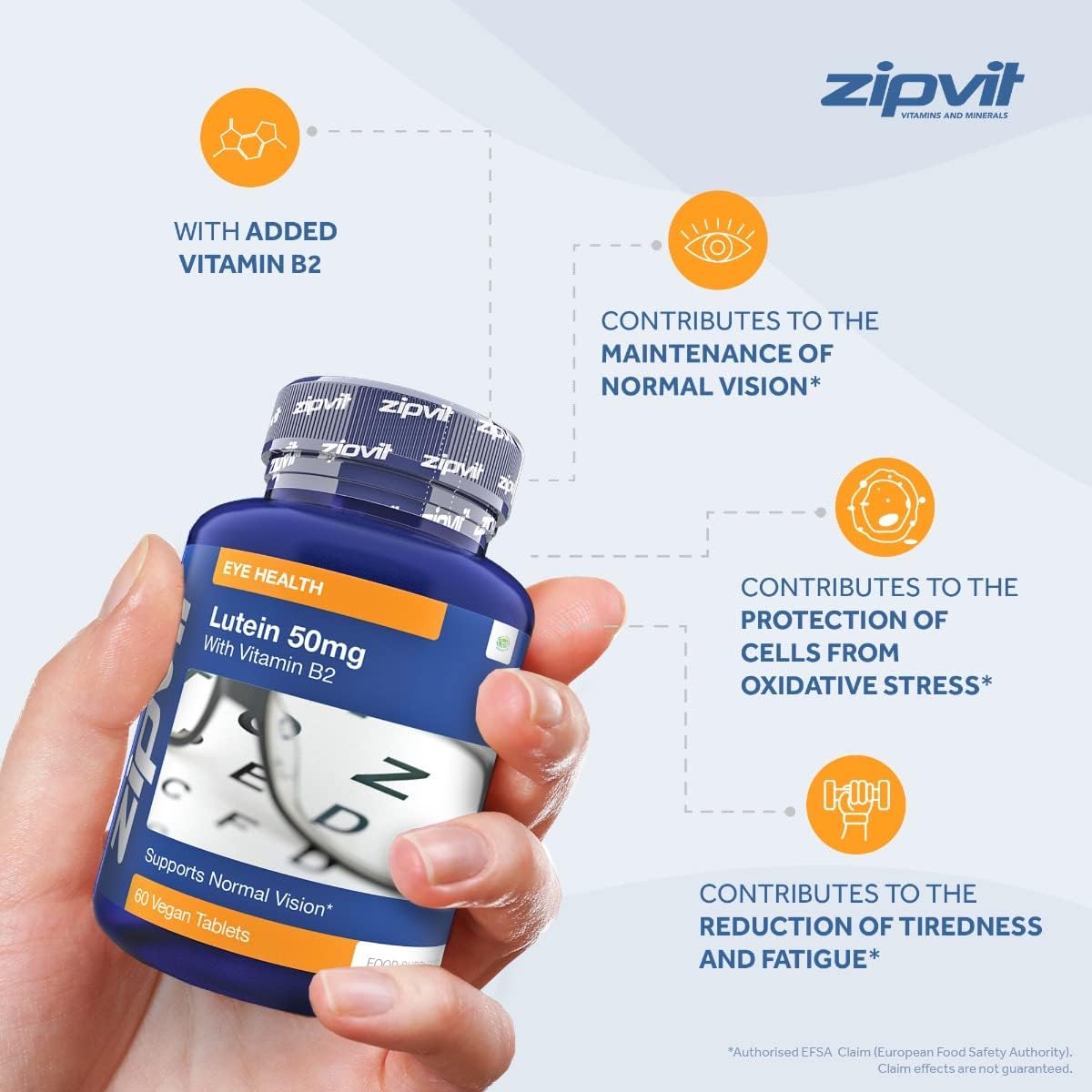 Zipvit 50mg Lutein Supplement for Eyes with Vitamin B2, 60 Lutein Tablets, Supports Maintenance of Normal Vision : Amazon.co.uk: Health & Personal Care