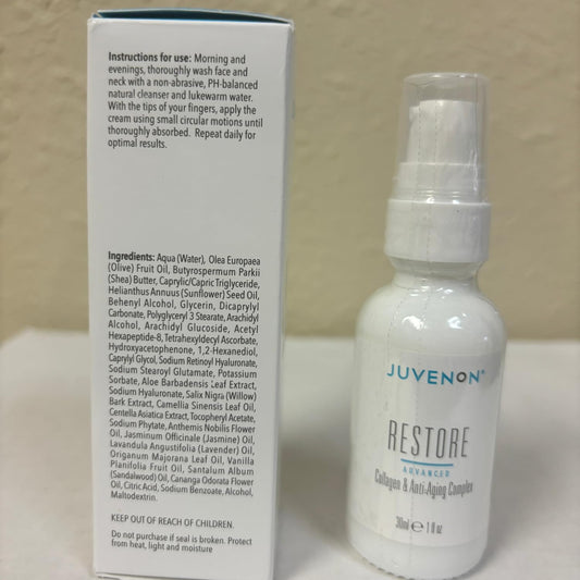 Juvenon Restore Advanced Collagen And Anti-Aging Complex, Premium Skincare Beauty Products For Fine Lines And Wrinkles