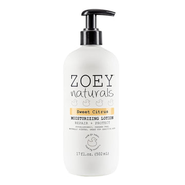 Zoey Naturals Fragrance-Free Baby & Toddler Lotion – Hypoallergenic, Vegan, Gentle Moisturizer For Sensitive Skin – Non-Greasy, Paraben & Phthalate Free – 9.65 Oz