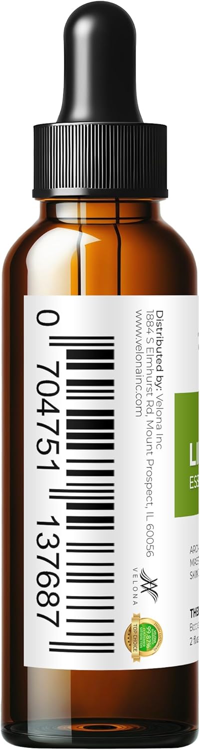 Lime Essential Oil By Velona - 2 Oz | Therapeutic Grade For Aromatherapy Diffuser
