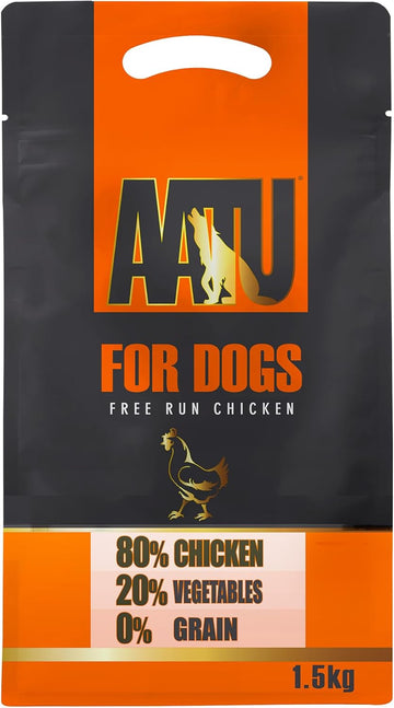 Aatu 80/20 Complete Dry Dog Food, Chicken 1.5Kg - Dry Food Alternaitve To Raw Feeding, High Protein. No Nasties, No Fillers27258.0