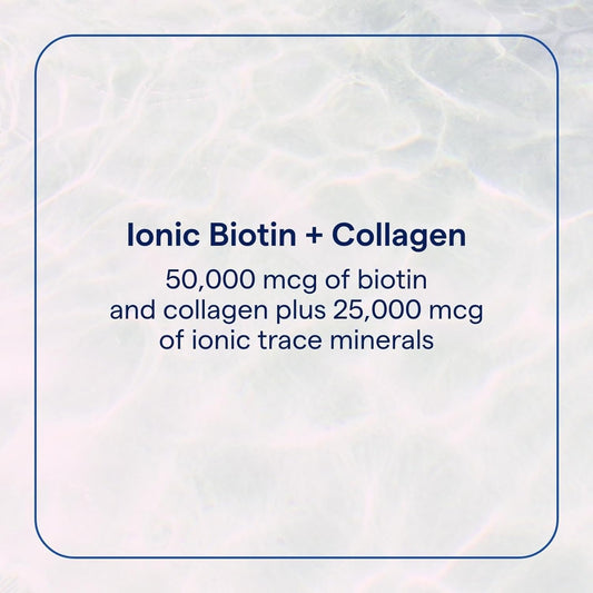 Trace Minerals Ionic Biotin Plus Collagen - High-Potency Supplement Supports Healthy Hair Growth & Skin - Biotin & Collagen Supplement Aids Healthy & Strong Joints - Strawberry Mango, 2 Fl Oz
