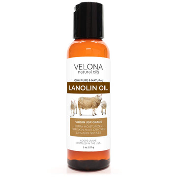 velona Lanolin Oil USP Grade 2 oz | 100% Pure and Natural Carrier Oil | Refined, Cold pressed