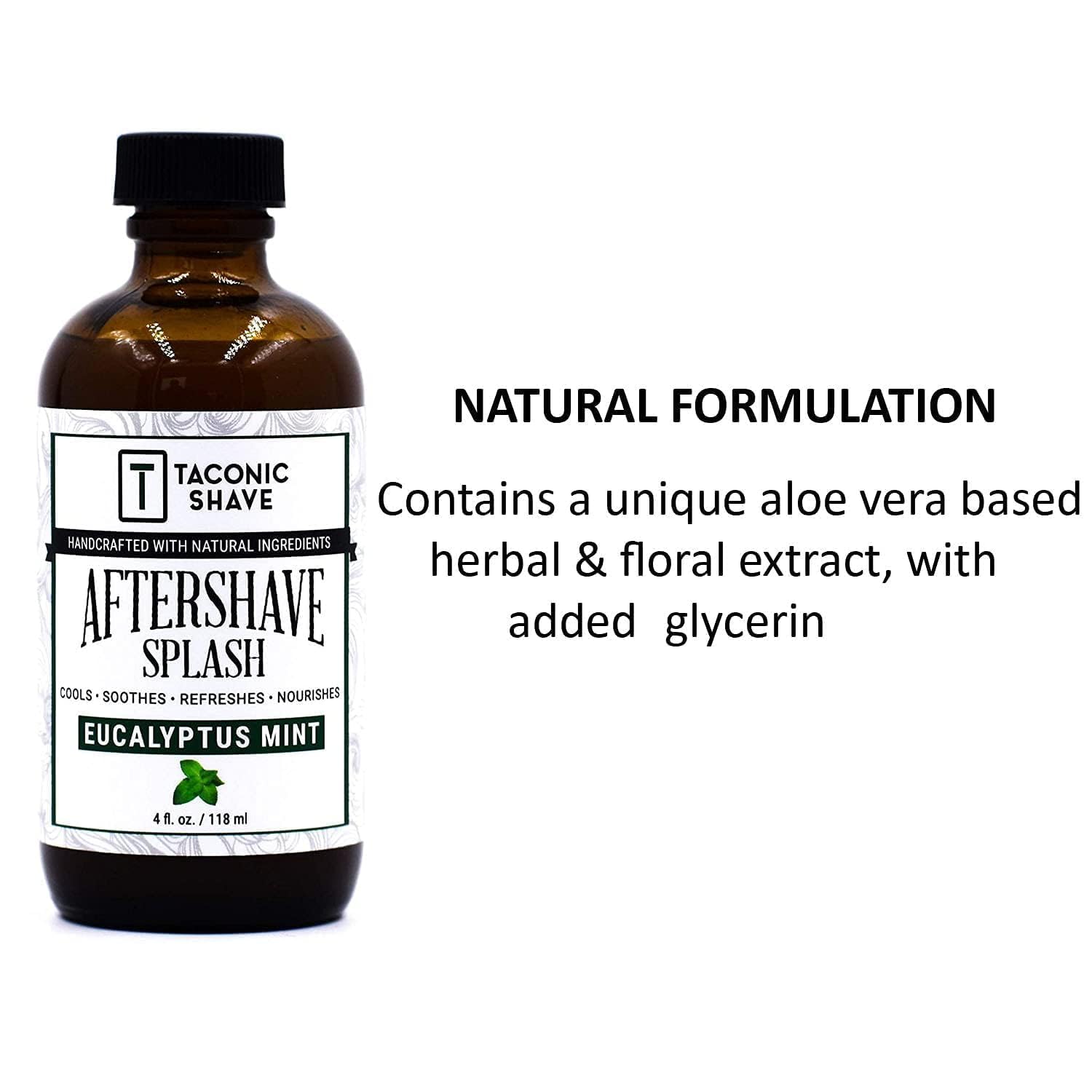 Taconic Shave Eucalyptus Mint Aftershave Splash – Refreshing, Alcohol-Free Men’S After Shave – Tones & Cools Skin Naturally – 4 Oz Usa Made : Beauty & Personal Care