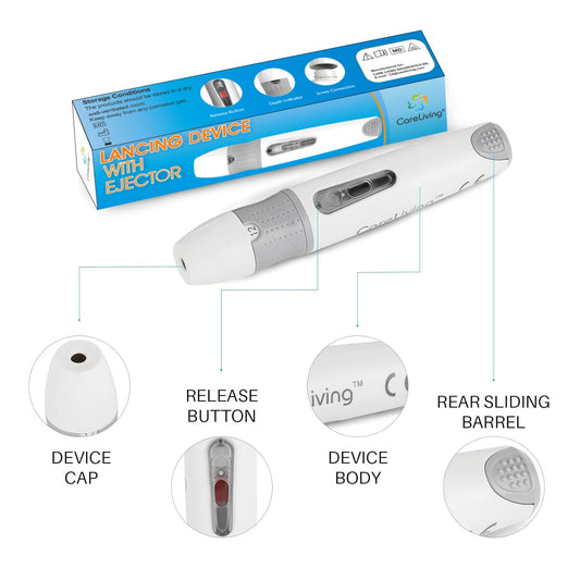 Lancing Device For Diabetes Testing, Lancing Device Pen, For Minimizing Pain And Discomfort, Works With Most Diabetic Lancets