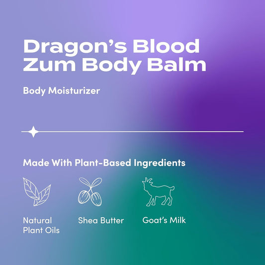Zum Indigo Wild Body Balm - Body Moisturizer For Women & Men - Includes Goat'S Milk, Shea Butter & More - Natural Skin Moisturizer - Dragon'S Blood - 2.5 Oz