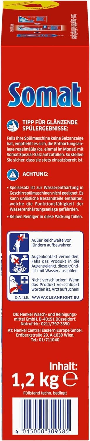 Miele : Somat Dishwasher Salt (B1640) 1.2Kg/Packaging May Vary