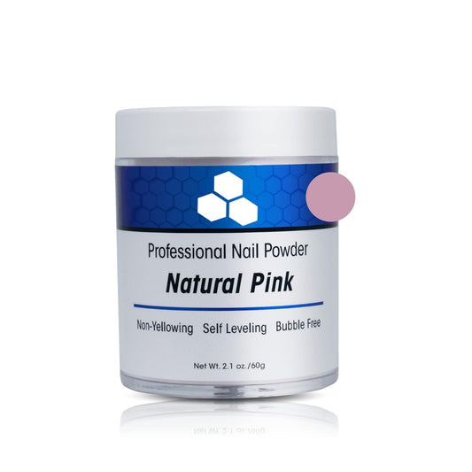 Deenti Nail Powder And Liquid Monomer Set - 2Oz Natural Pink Acrylic Nail Powder Dip For Nails + 8Oz Nomma Plus Professional Liquid Monomer