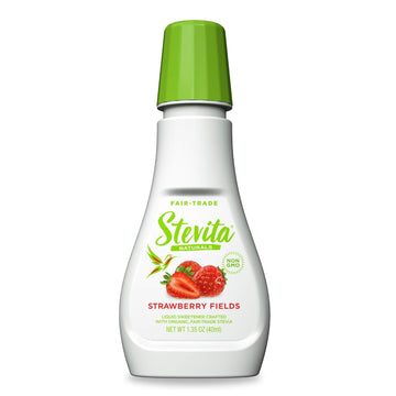 Stevita Strawberry Fields - 1.35 Oz - All-Natural Liquid Sweetener Made With Organic Stevia - Zero Calories - Non-Gmo, Vegan, Keto, Paleo, Gluten Free - Approx. 200 Servings