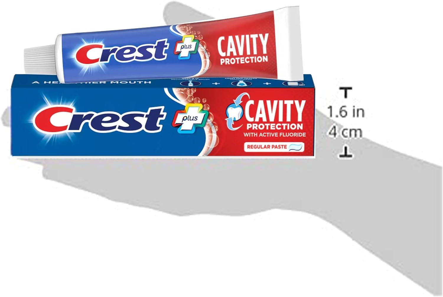Crest Plus Cavity Protection Toothpaste, Regular Paste, 8.2Oz, Pack Of 3