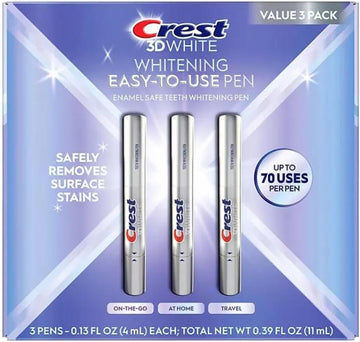 Crest 3Dwhite Enamel Safe Teeth Whitening Pens, 0.13 Fl. Oz., 3 Pk