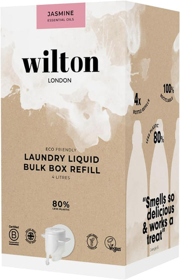 Wilton London Cedarwood Laundry Liquid Refill - 112 Washes - Non-Bio - Plant-Based - Biodegradable Detergent - 100% Recylable - Less Plastic - Essential Oils - Make In Uk - 4L