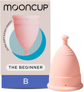 Mooncup® Beginner Menstrual Cup, Reusable, Ultra Soft & Easy Insert, Great For Heavy Flows, Size B, Age Under 30 (Pack Of 1)