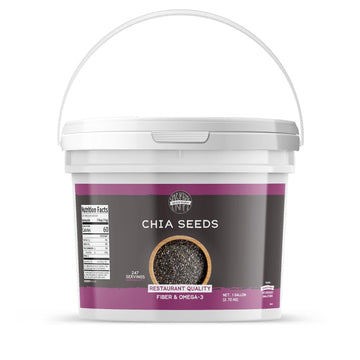Birch & Meadow 1 Gallon Of Raw Chia Seeds, Nutty Flavor, Smoothies & Baked Goods