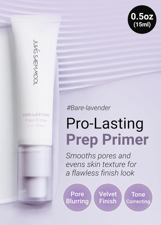 Jungsaemmool Official Pro-Lasting Prep Primer #Bare-Lavender | 15 Ml / 0.50 Fl.Oz