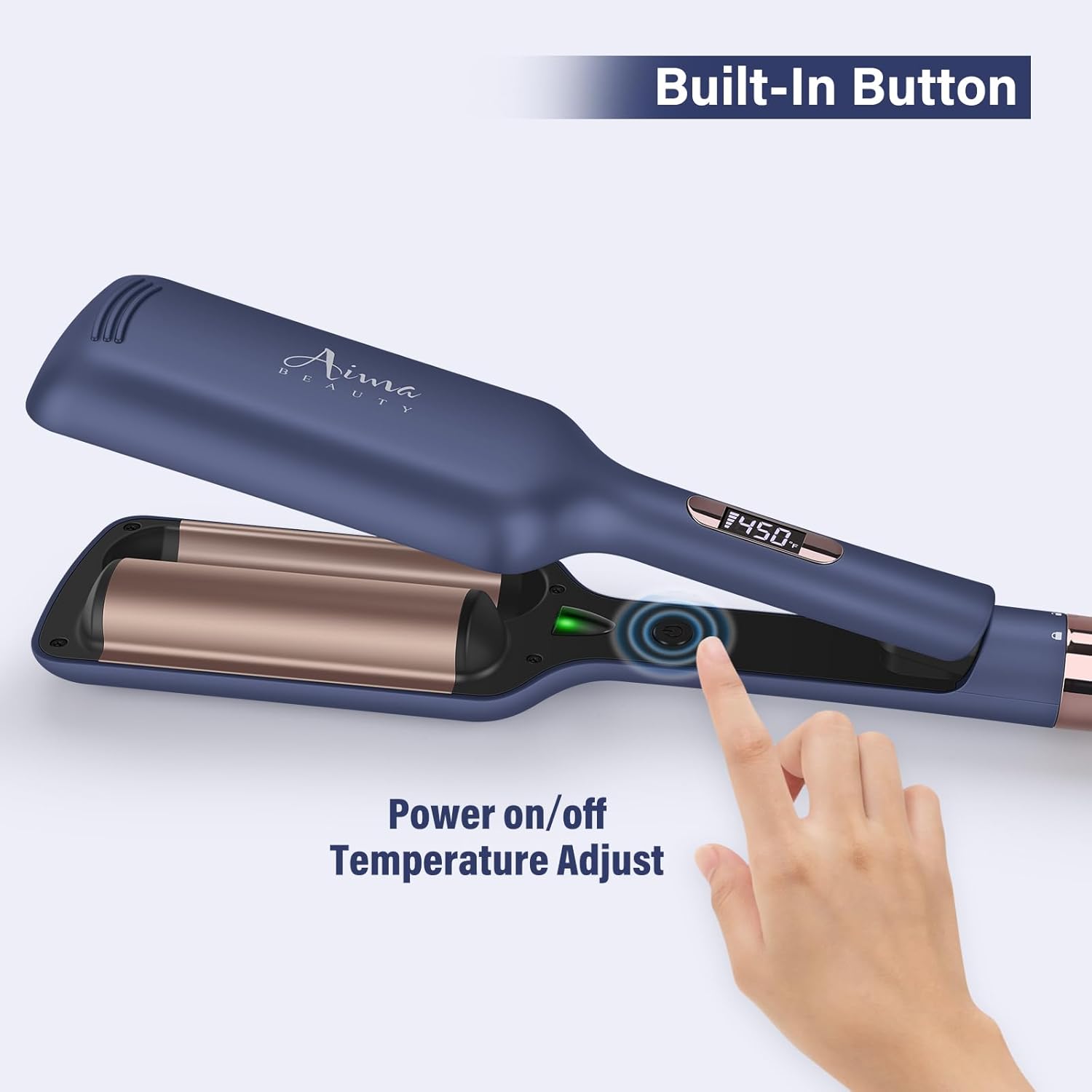 32Mm (1.25") Aima Beauty Twins Mermaid Shallow Waves Hair Waver, Anti-Scald 2 Barrel Curling Iron, Hair Crimper, Ionic Care Wave Iron 15S Heats Up For Medium Short/Long Light Green : Beauty & Personal Care