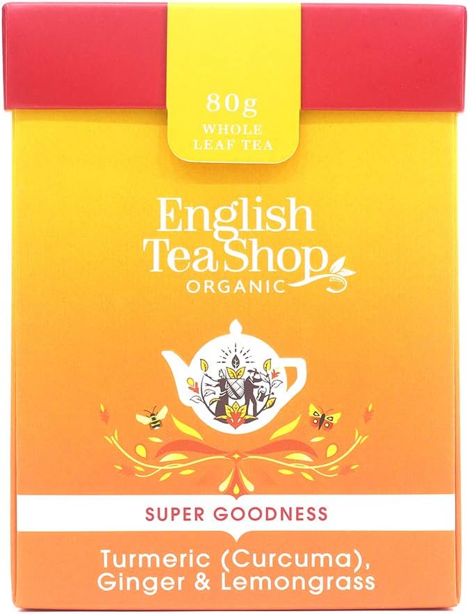 English Tea Shop Turmeric (Curcuma) Ginger and Lemongrass 80g Whole Leaf Tea : Amazon.co.uk: Grocery