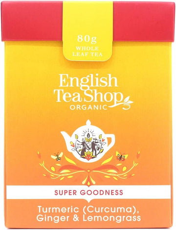 English Tea Shop Turmeric (Curcuma) Ginger and Lemongrass 80g Whole Leaf Tea : Amazon.co.uk: Grocery