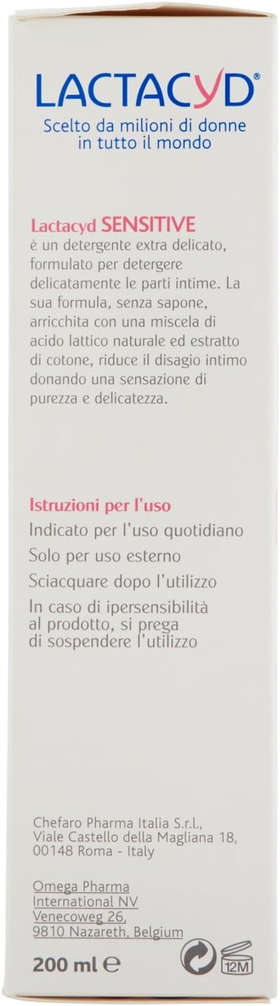 Lactacyd Sensitive Intimate Hygiene Gel, 200 Ml