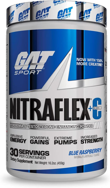 Gat Sport Nitraflex + C Creatine Pre Workout Supplement For Strength A