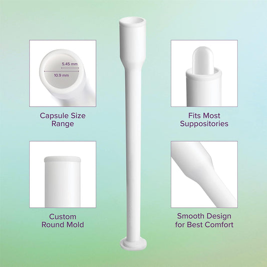 Intimate Rose 30 Count Vaginal Suppository Applicators, Individually Wrapped, Disposable Applicator - Fits Most Boric Acid Suppositories And More, From, Pack Of 30