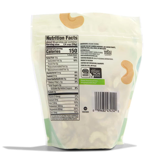 365 By Whole Foods Market, Organic Cashews, 10 Ounce