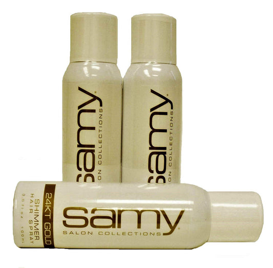 Samy Salon Collections 24Kt Gold Shimmer Hair Spray 3.5 Oz - 3 Cans : Beauty & Personal Care
