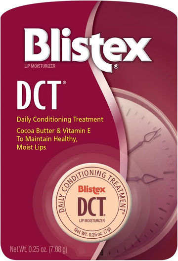 Blistex Dct Daily Conditioning Treatment, 0.25 Ounce (Pack Of 12) β Lip Moisturizer With Vitamin E, Soften & Smooth Lips Surface Daily Lip Care Product, Works In All Climates