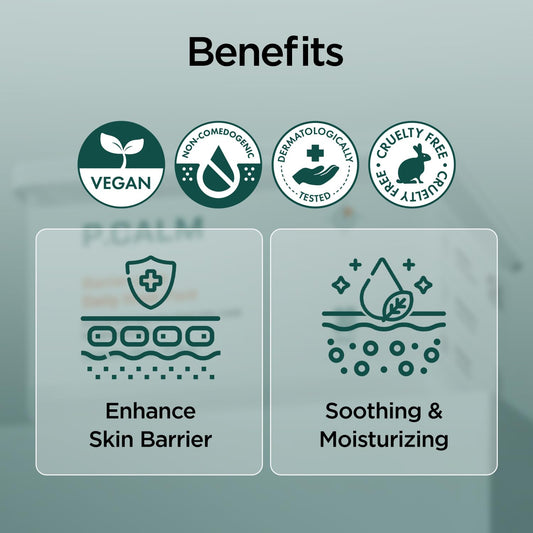 P.Calm Barrier Cycle Daily Sheet Mask Pack 30 Days | Korean Non Comedogenic Daily Moisturizing Treatment Sheet Mask For Sensitive Skin | Vegan Cruelty Free