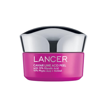 Lancer Skincare Caviar Lime Acid Peel On The Go, Retinol Facial Chemical Peel With Brightening Glycolic Acid, Travel Size, 0.5 Fluid Ounces