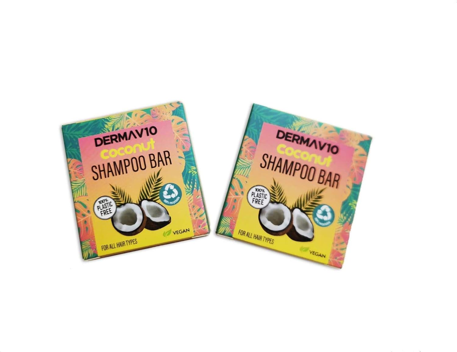 Derma V10 Coconut Shampoo Bar, Pack Of 2