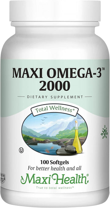 Omega 3 Supplement - Omega-3 Fish Oil 2000Mg - Natural Source Of Epa & Dha - Heart, Brain & Joint Health - Kosher Certified Wild Caught Marine Fish - 200 Vegetarian Softgels By Maxi Health