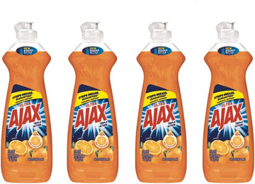 Ultra Ajax Triple Action Orange Dish Liquid Soap, Pack Of (4) 14 Oz Bottles