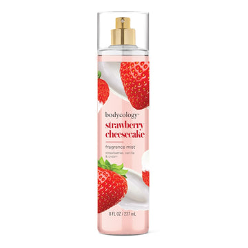 Bodycology Long-Lasting Fragrance Body Mist, Strawberry Cheesecake, 8 Fl Oz