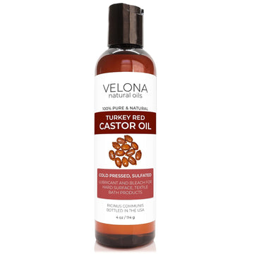 Velona Castor Oil Turkey Red 4 Oz | 100% Pure And Natural Carrier Oil | Cold Pressed | Hair, Body And Skin Care | Use Today - Enjoy Results
