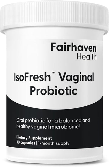 Fairhaven Health Isofresh Vaginal Probiotics For Women | Supports Healthy Ph Balance And Vaginal Odor* | One Per Day | Lactobacillus Blend | Gluten Free Supplement | 30 Capsules