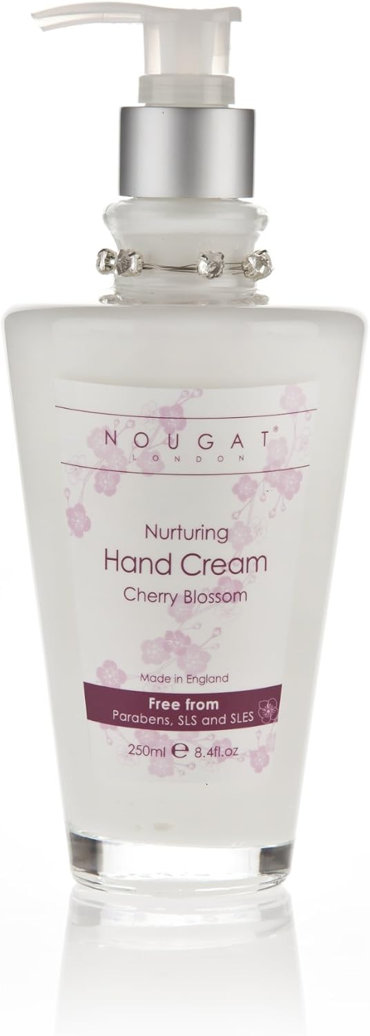 Nougat London Nurturing Hand Cream Glass Decanter Cherry Blossom 250Ml